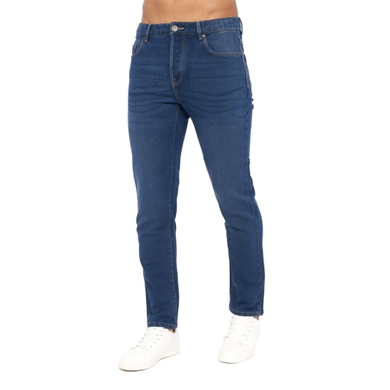 Crosshatch Mens Lampoons Slim Jeans (Stone Wash) - Image 1