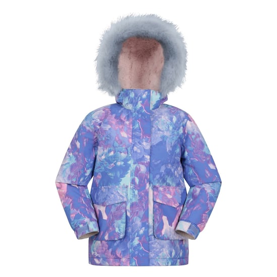 Mountain Warehouse Childrens/Kids Ranger All-Over Print Water Resistant Jacket (Lilac) - Image 1