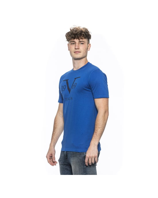 19V69 Italia Mens T-Shirt Blue Rayan Royal Blue