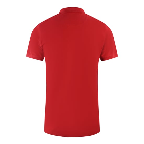 Aquascutum Boxed Logo Red Polo Shirt - Image 2