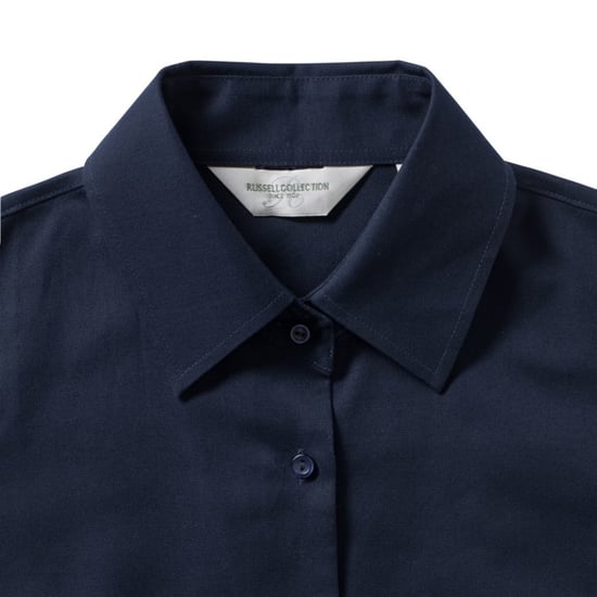 Russell Collectie Dames/Dames Korte Mouw Easy Care Oxford Shirt (Heldere marine) - Image 5