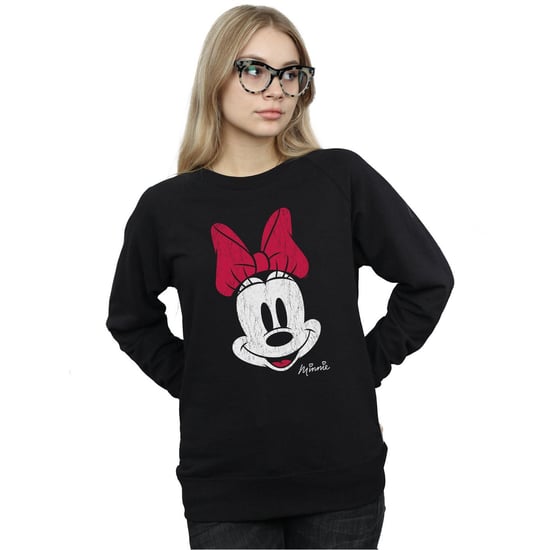 Disney Womens/Ladies Minnie Mouse Face Sweatshirt (Black) - Image 5
