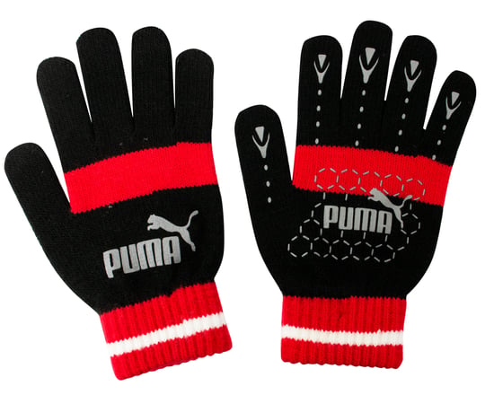 Puma No 1 Logo Cat Magic Winter Svart Röd Unisex Handskar - Image 1