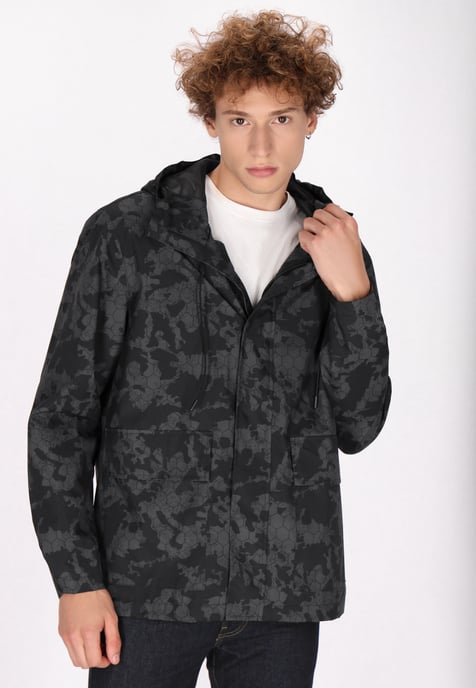 Schmuddelwedda Anorak Heren Donkergrijs zwart camouflage - Image 3