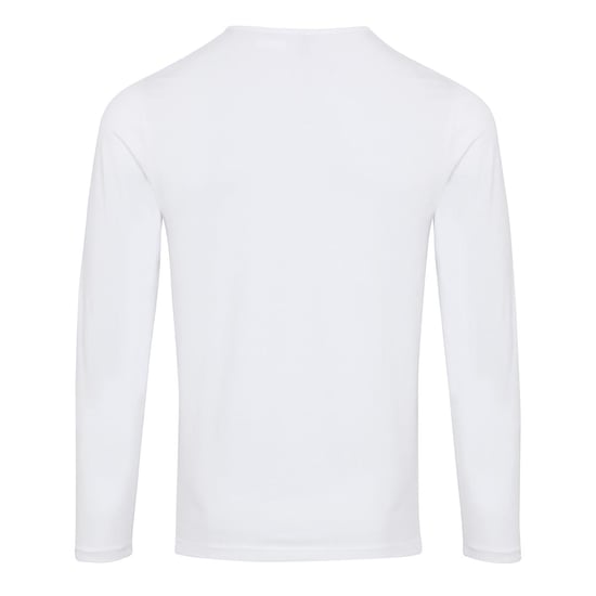 Premier Mens Long John Roll Sleeve Tee (White) - Image 2