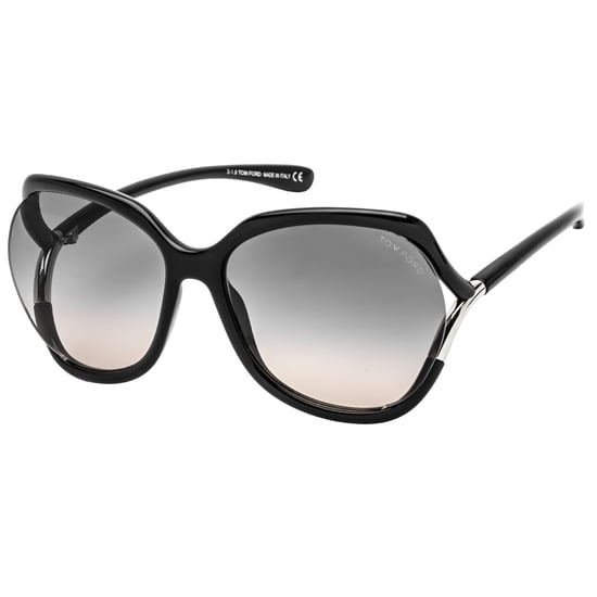 Tom Ford Gradient Smoke Lens Shiny Black Sunglasses