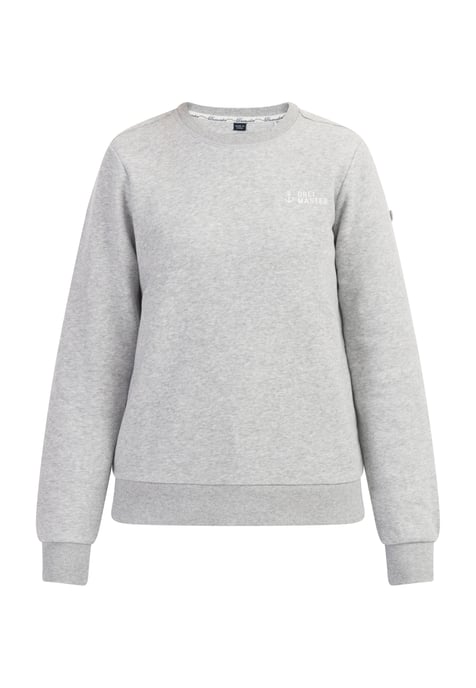 Dreimaster Sweatshirt women light grey melange - Image 1