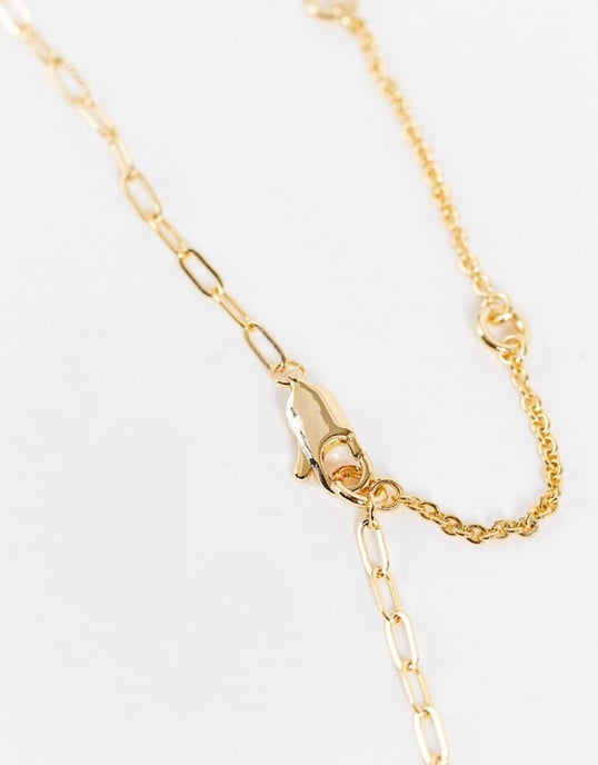 Topshop 14k gold plated K initial pandant necklace - Image 4