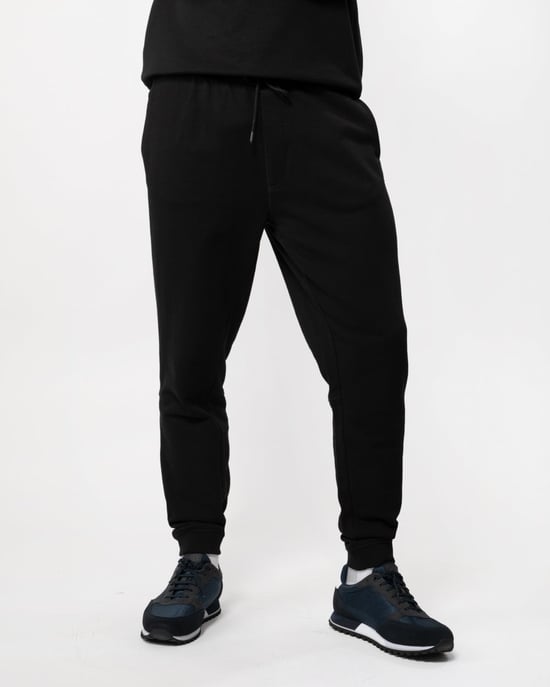 BOSS Orange Sestart Mens Cotton-Terry Tracksuit Bottoms With Logo Patch NOS - Image 1