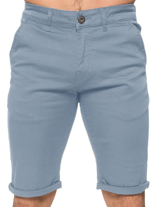 Enzo Men's Slim Fit Stretch Chino Shorts - Image 1