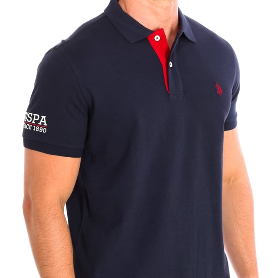 FOST Short Sleeve Polo with contrast lapel collar 64783 man