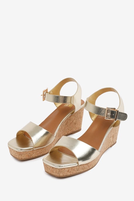 Wheres That From Womens 'Imelda' Wedge Sandals With Buckle Ankle Strap