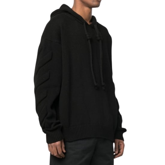 Off-White 3D Diag Knit Black Hoodie