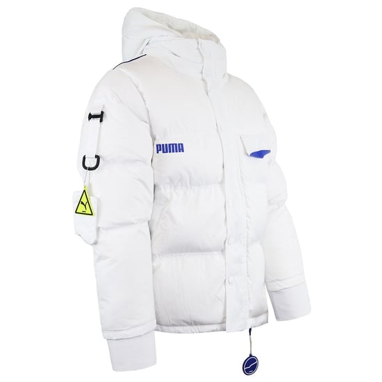 Puma x Ader Error Long Sleeve Zip Up White Mens Down Puffer Coat - Image 2