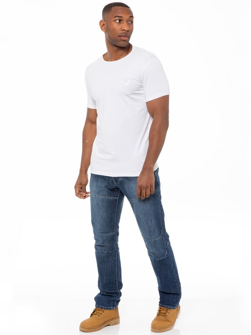 Enzo Denim Jeans rakt ben för herrar - Blå - Image 5