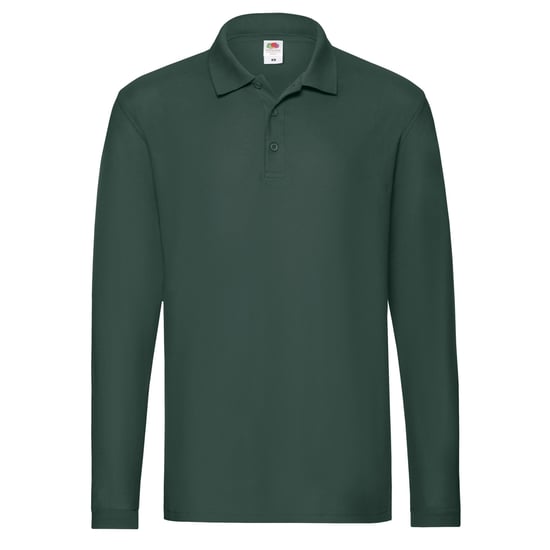 Fruit of the Loom Heren Premium Pique Poloshirt met lange mouwen (Bosgroen) - Image 1