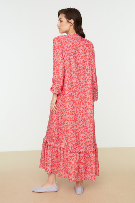 Trendyol Women's Standing collar A-line Maxi Modest Dress - Image 5
