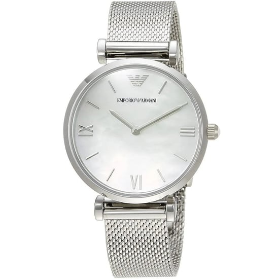 Emporio Armani AR1955 Mother Of Pearl Mesh Bracelet Ladies Watch
