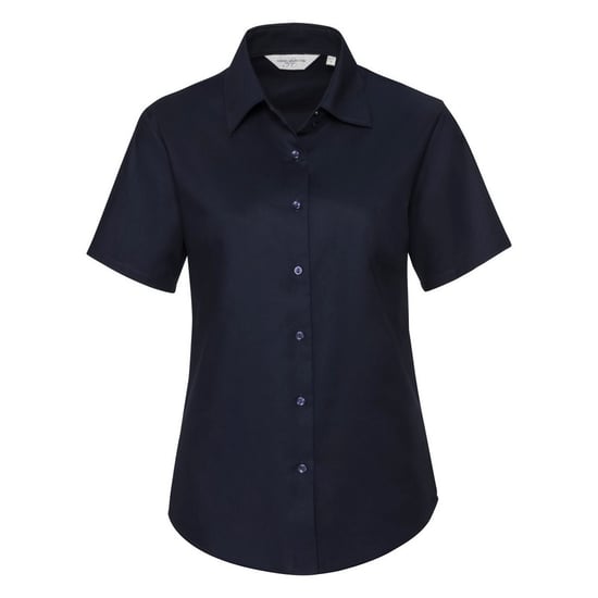 Russell Collectie Dames/Dames Korte Mouw Easy Care Oxford Shirt (Heldere marine) - Image 1