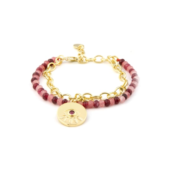 Armband Luxenter Edxiuh Crystal Red, avslutat i 18 karat gult guld - Image 1