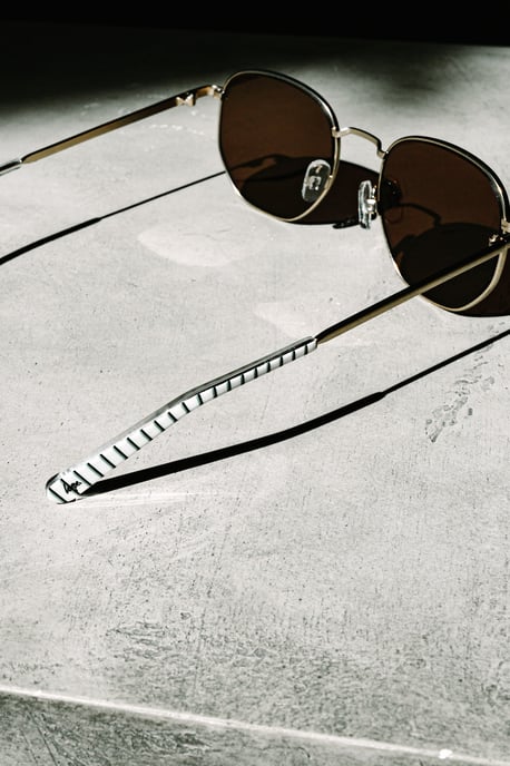 Hype Gold Yellow Geo Sunglasses