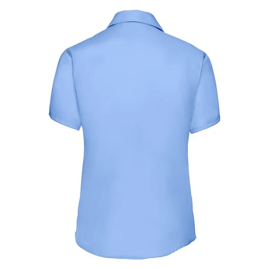 Russell Collection Womens/Ladies Ultimate Non-Iron Short-Sleeved Shirt (Bright Sky) - Image 2