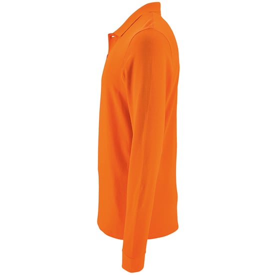 SOLS Heren Perfecte Lange Mouw Pique Polo Shirt (Oranje) - Image 3