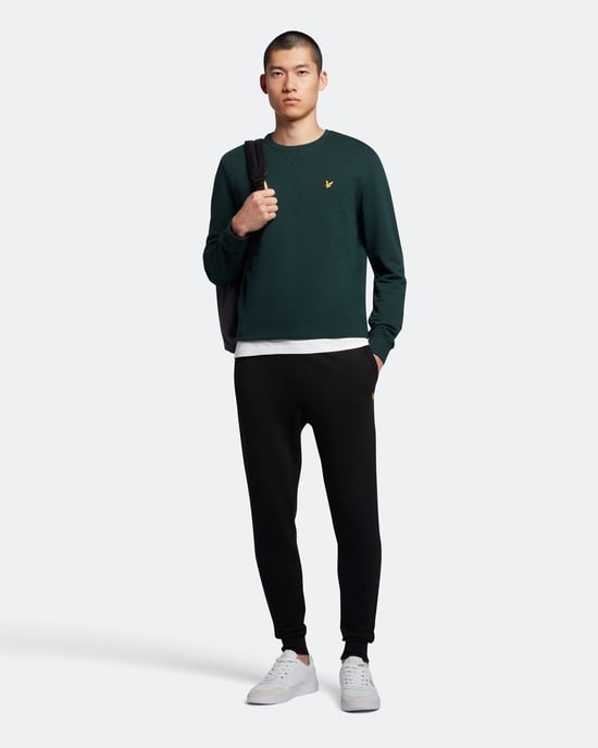 Lyle & Scott Crew Neck Sweatshirt in Green - Image 3