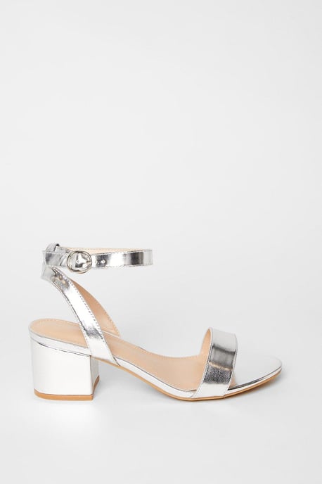 Wide Fit Tommi Barely There Mid Block Heel Sandals - Image 2