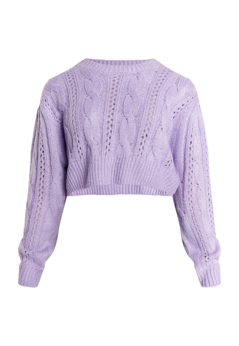 Mymo Gebreide cropped trui Dames violet - Image 1