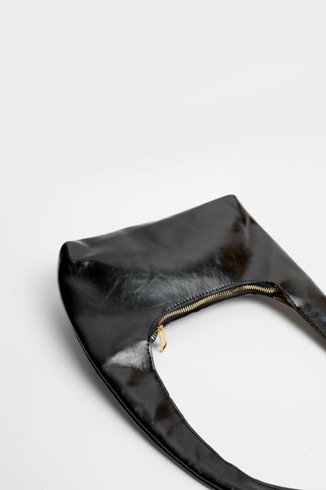 Faux Leather Shoulder Bag