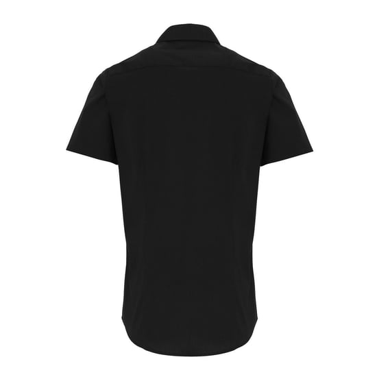 Premier Heren Poplin Stretch Overhemd met Korte Mouwen (Zwart) - Image 2