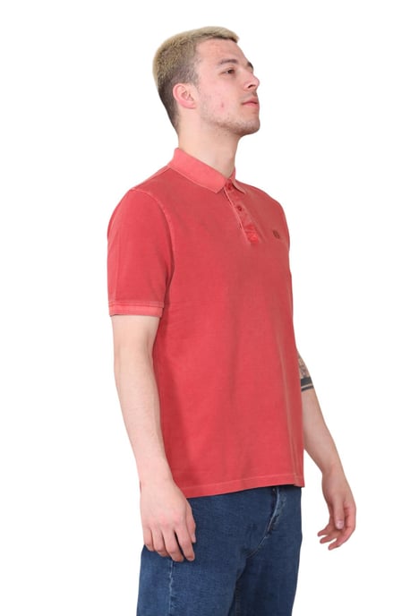 M&S Mens SS polotröja i tegelröd - Image 3