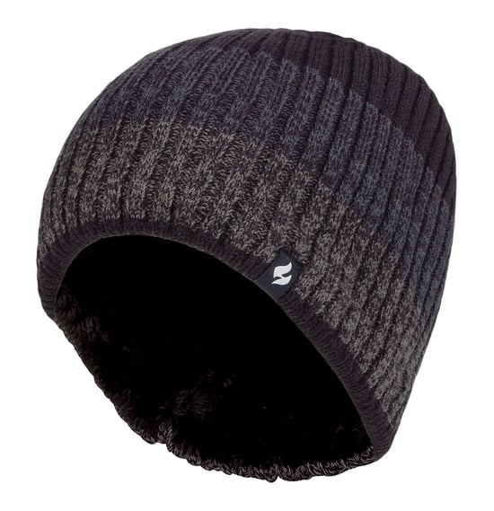 Fleece fodrad randig vintermössa för herrar | värmehållare | högpresterande mjuk isolerad termisk mössa - marin - Image 1