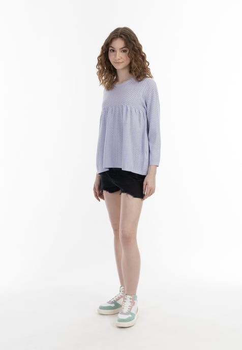 Mymo Gebreide tuniek Dames lila - Image 2