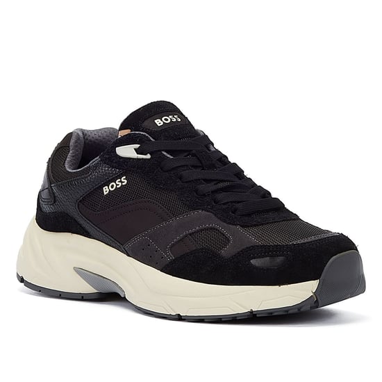 Boss Levitt Runn Heren Antracietkleurige Trainers - Image 2