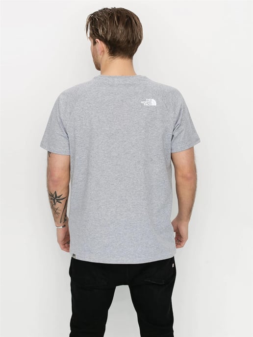 The North Face Mens Reglan Sleeve NSE T Shirt Grey - Image 2