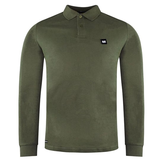 Weekend Offender Long Sleeve Khaki Collared Mens Polo Shirt WOSPO518 DARK zKHAKI