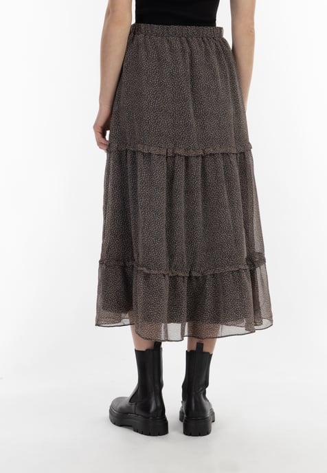 Dreimaster Maxi rok Dames zwart en wit - Image 4