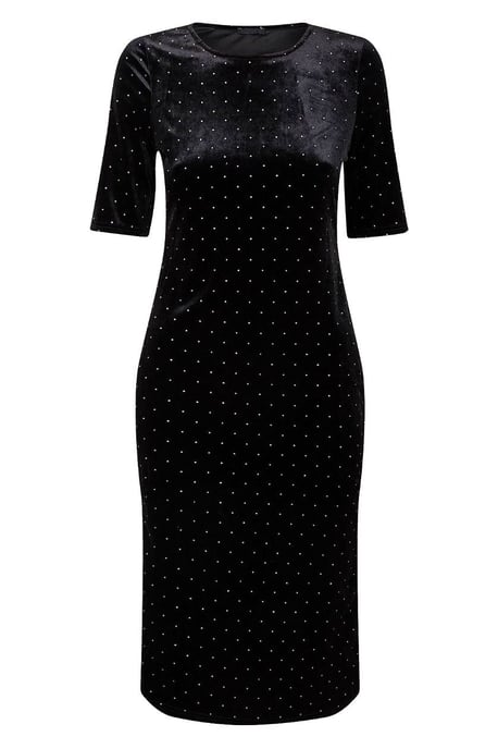 Black Velvet Sparkle Dress