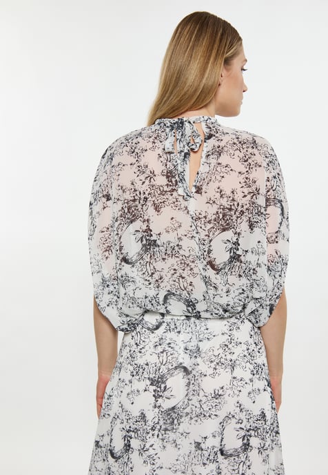 Dreimaster Blouse Dames zwart wit - Image 4