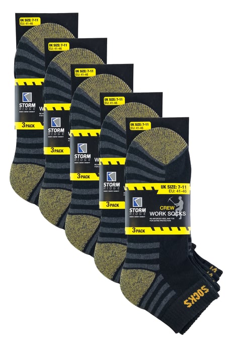 15 Pair Multipack Mens Ankle Socks | Low Cut Short Work Socks - 15 Pairs - Image 2
