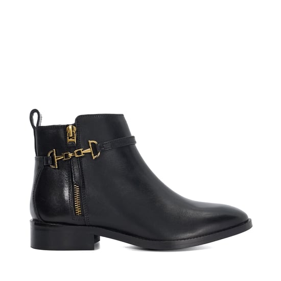 Dune Ladies Parklyn - Leather Buckle-Detail Ankle Boots