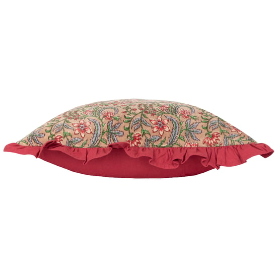 Paoletti Haven Floral Cotton Velvet Polyester Filled Cushion - Image 3