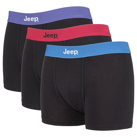 JEEP - 3 Pairs Mens Cotton Rich Blend Everyday Fitted Brief Trunks - Image 1