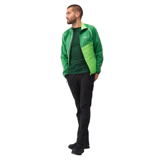 Regatta Mens Steren Hybrid Soft Shell Jacket (Field Green/Jasmine Green)