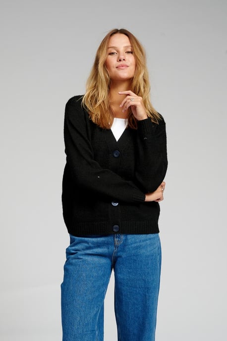 Knitted Cardigan - Black