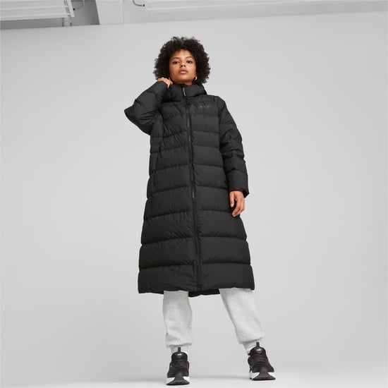 PUMA Womens Long Hooded Down Coat