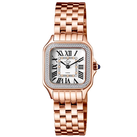 GV2 Milan Women's 12111B Swiss Quartz Rose Gold Stainless Steel Diamond Watch - Image 1