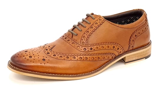 Herbert Frank Enfield Leather Tan Mens Brogue Shoes